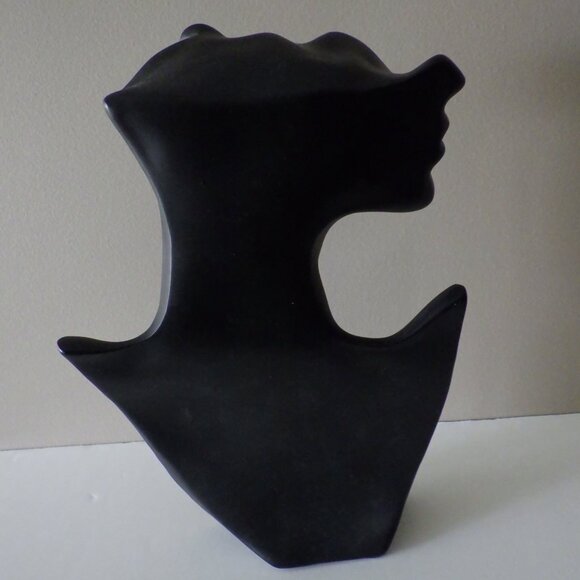 Mannequins Jewelry Display Stands Holders Half Face Bust & OK Hand Black Resin - Picture 9 of 9